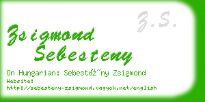 zsigmond sebesteny business card